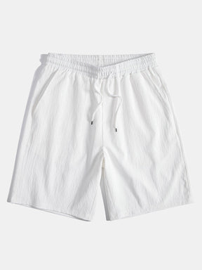 Crinkled Textured Button Up Shirt & Crinkled Textured Drawstring Shorts — North Row | View 14