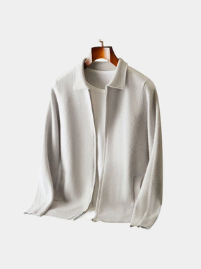 Cashmere Heritage Knit Jacket — North Row | Front View