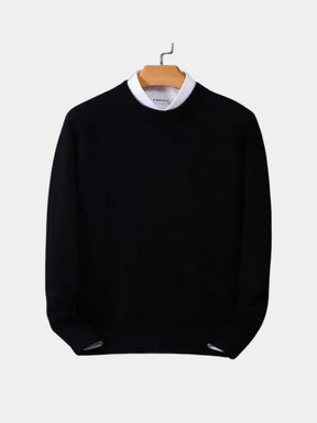 Linear Core Cotton Pullover — North Row | Collar Detail