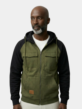Cargo Trek Zip Hoodie — North Row | Side View