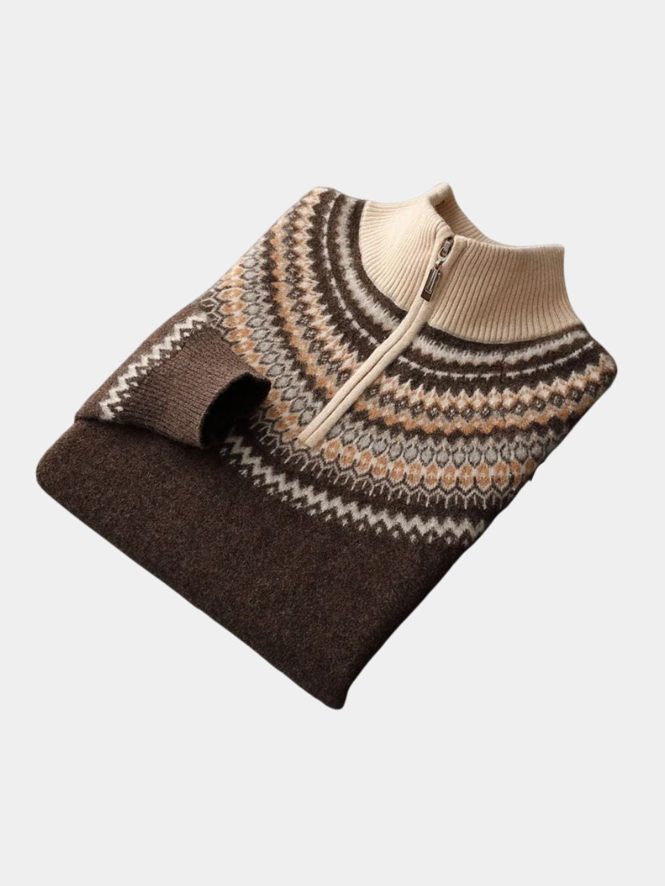 Valenbourg Nordic Knit Sweater — North Row | Flat Lay