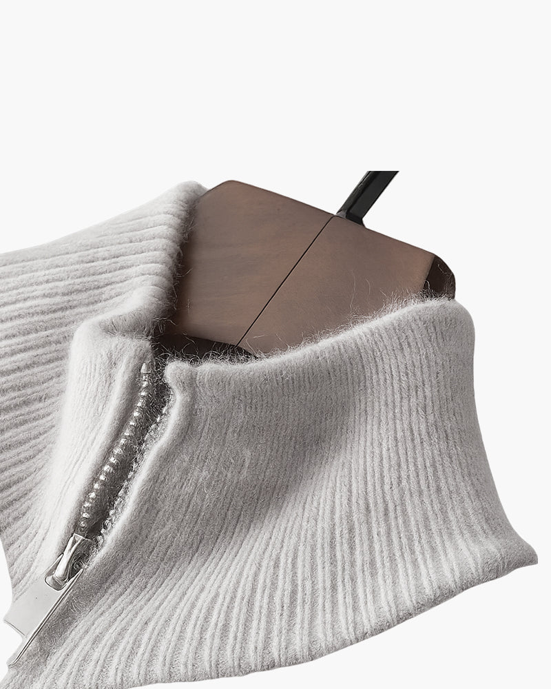 Amal Full-Zip Wool Gilet — North Row | Texture Detail