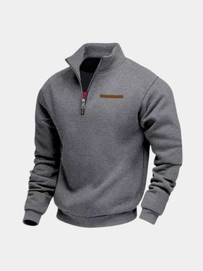 Slate Urban High Collar Pullover — North Row | Texture Detail