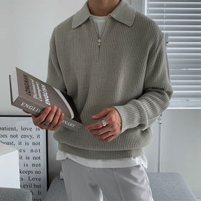Razon Zipped Sweater — North Row | Front View