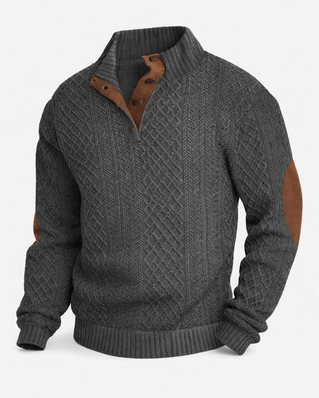 Classic High Collar Pullover — North Row | Back View