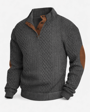 Classic High Collar Pullover — North Row | Back View