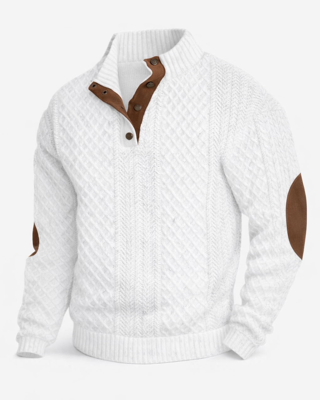 Classic High Collar Pullover — North Row | Detail View