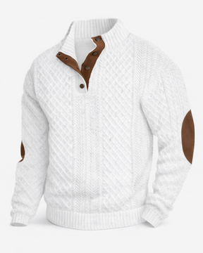 Classic High Collar Pullover — North Row | Detail View