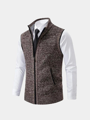 Elegant Full-Zip Sweater Vest — North Row | Full Length