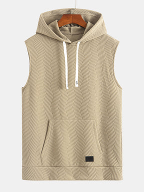 Striped Jacquard Sleeveless Hooded T-Shirt & Shorts — North Row | Lifestyle