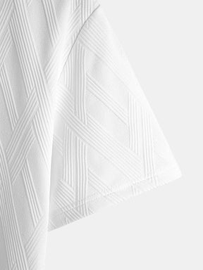 Diamond Jacquard Arc Hem T-Shirt & Diamond Jacquard Shorts — North Row | Full Length