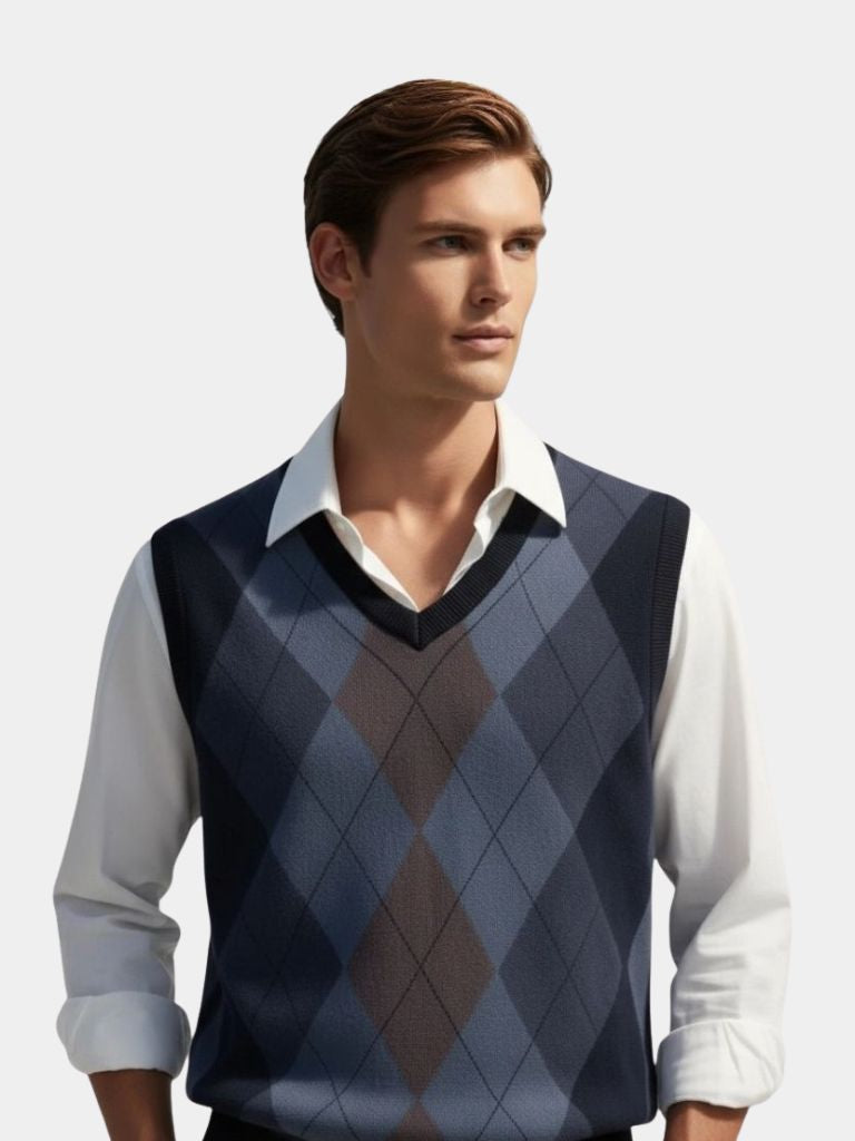 Academic Essential Knit Vest — North Row | Back View