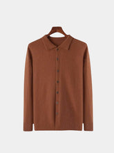 100% Cashmere Polo Cardigan — North Row | Side View