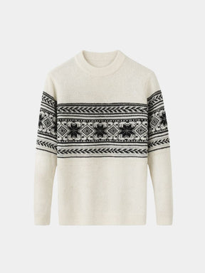 100% Wool Fair Isle Pullover Sweater Jumper — North Row | Side View