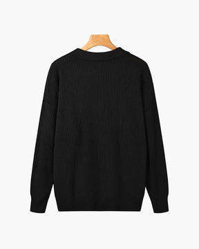 Gonjo Zipped Sweater — North Row | Model Wearing