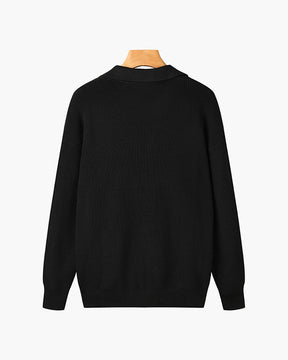 Razon Zipped Sweater — North Row | Model Wearing