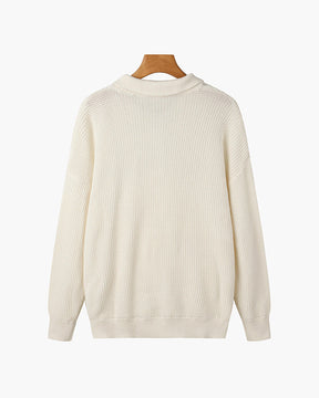 Gonjo Zipped Sweater — North Row | Back View