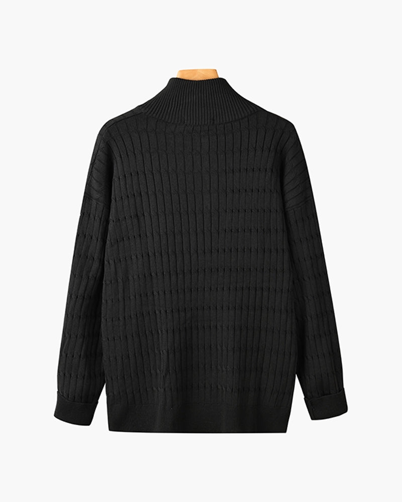 Caleb Half Zip Sweater — North Row | Full Length
