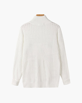 Caleb Half Zip Sweater — North Row | Detail View