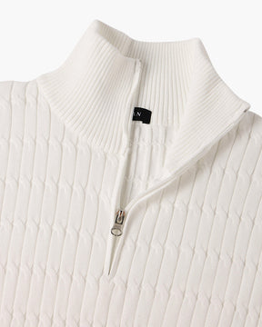 Caleb Half Zip Sweater — North Row | Close-Up