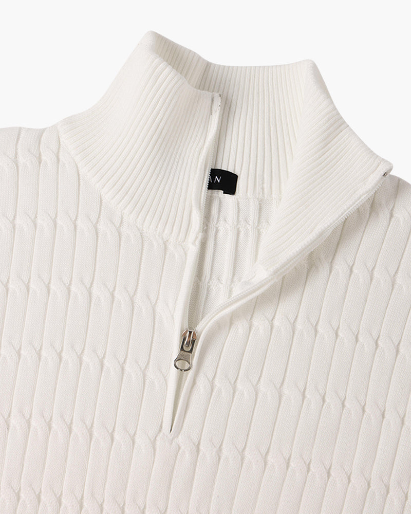 Caleb Half Zip Sweater — North Row | Close-Up