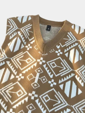 Academic Retro Knit Vest — North Row | Detail View