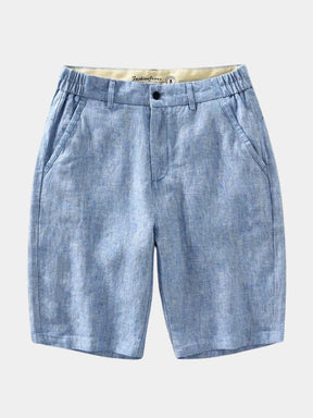 Bleu Horizon Linen Shorts — North Row | Side View