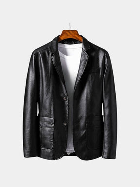 Bold Caramel Leather Jacket — North Row | Texture Detail