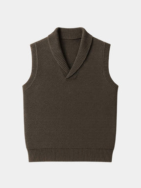British Knit Vest Waistcoat — North Row | Flat Lay