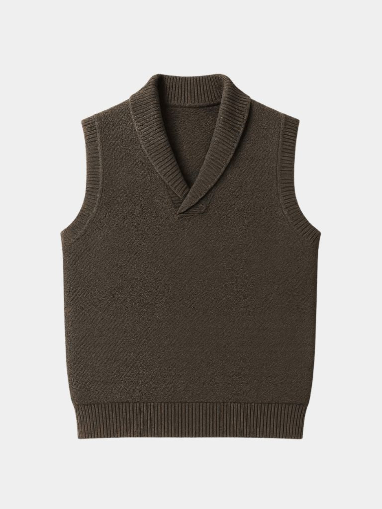 British Knit Vest Waistcoat — North Row | Flat Lay