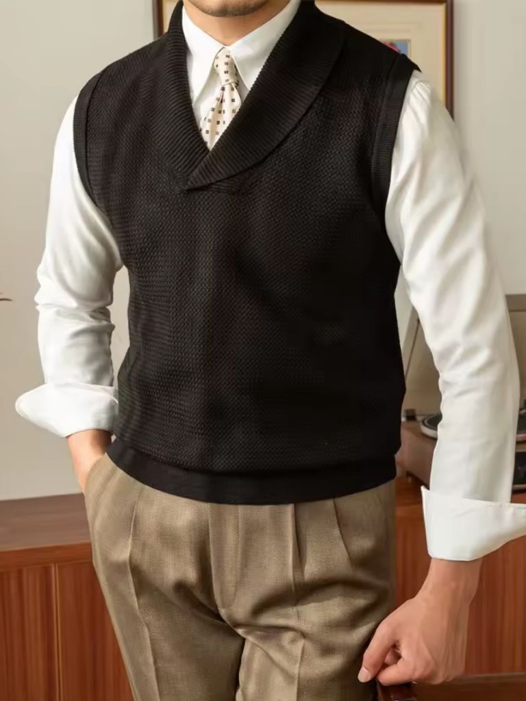 British Knit Vest Waistcoat — North Row | Worn Look