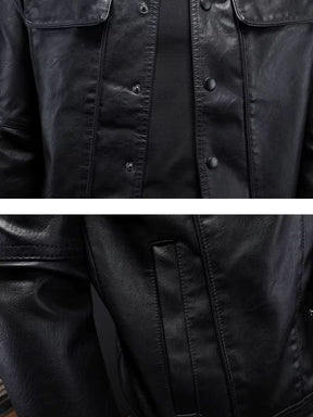 Bronze Rebel Leather Jacket — North Row | Detail View
