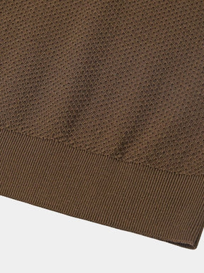 Brownstone Polo Shirt — North Row | Texture Detail