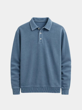 Canyon Mist Long Sleeve Polo Shirt — North Row | Worn Look