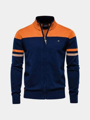 Cardigan Sweater Zipper Standing Collar Knitwear — North Row | Texture Detail