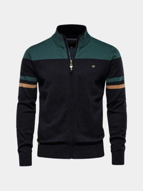 Cardigan Sweater Zipper Standing Collar Knitwear — North Row | Side View