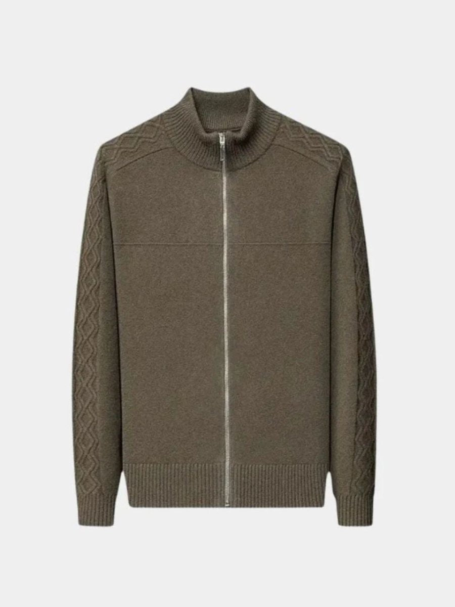 Cashmere Zip Sweater Knit Turtleneck — North Row | Side View