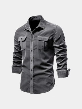 Casual Business Corduroy Shirt — North Row | Texture Detail