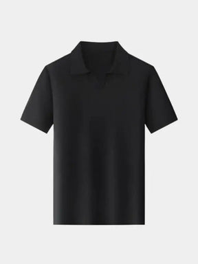 Casual Buttonless Knit Polo Shirt — North Row | Worn Look