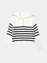 Casual Striped Zip Up Sweater — North Row | Lifestyle