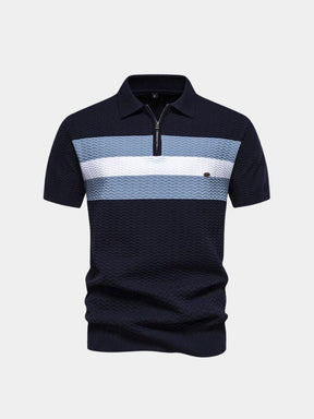 Classic Fit Quarter Zip Business Casual Short Sleeves Polo — North Row | Side View