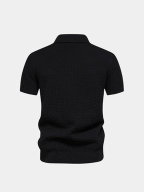 Classic Fit Quarter Zip Business Casual Short Sleeves Polo — North Row | Worn Look