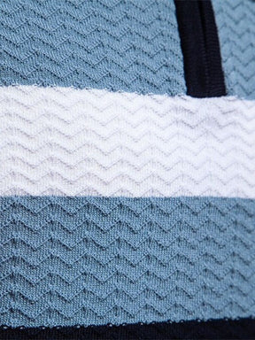 Classic Fit Quarter Zip Business Casual Short Sleeves Polo — North Row | Close-Up