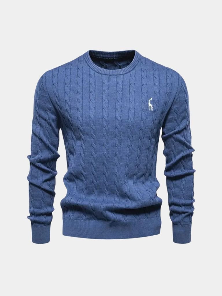 Cotton  Crew Neck Pullover Sweater — North Row | Model Wearing