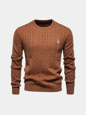 Cotton  Crew Neck Pullover Sweater — North Row | View 17