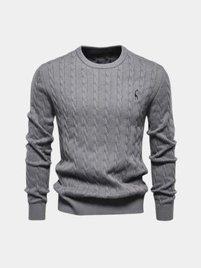 Cotton  Crew Neck Pullover Sweater — North Row | Flat Lay