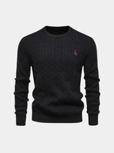 Cotton  Crew Neck Pullover Sweater — North Row | Texture Detail
