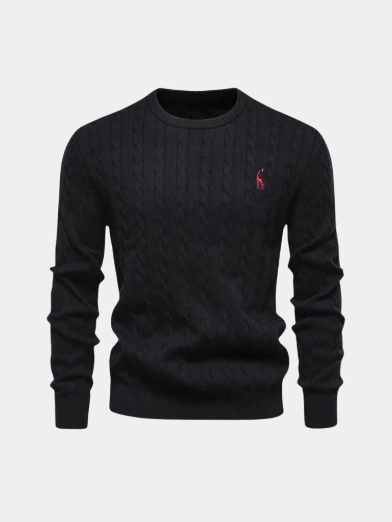 Cotton  Crew Neck Pullover Sweater — North Row | Texture Detail