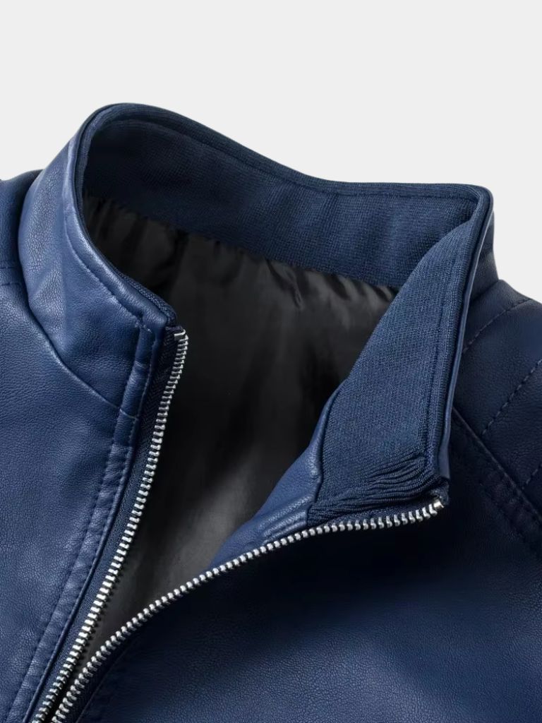 Crusader Leather Jacket — North Row | Close-Up