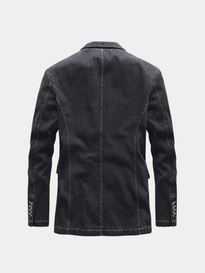 Denim Covenant Blazer Jacket — North Row | Texture Detail